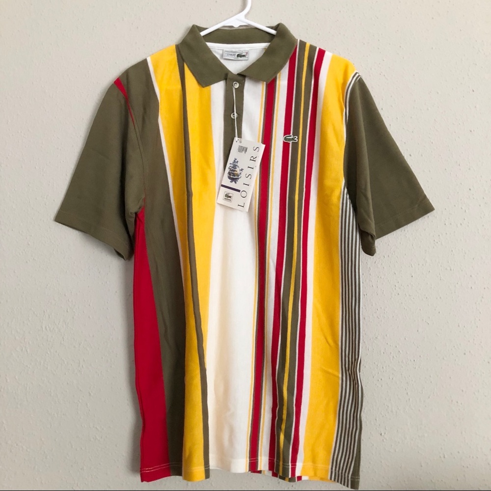 Lacoste Loisirs Striped Polo Shirt - NWT